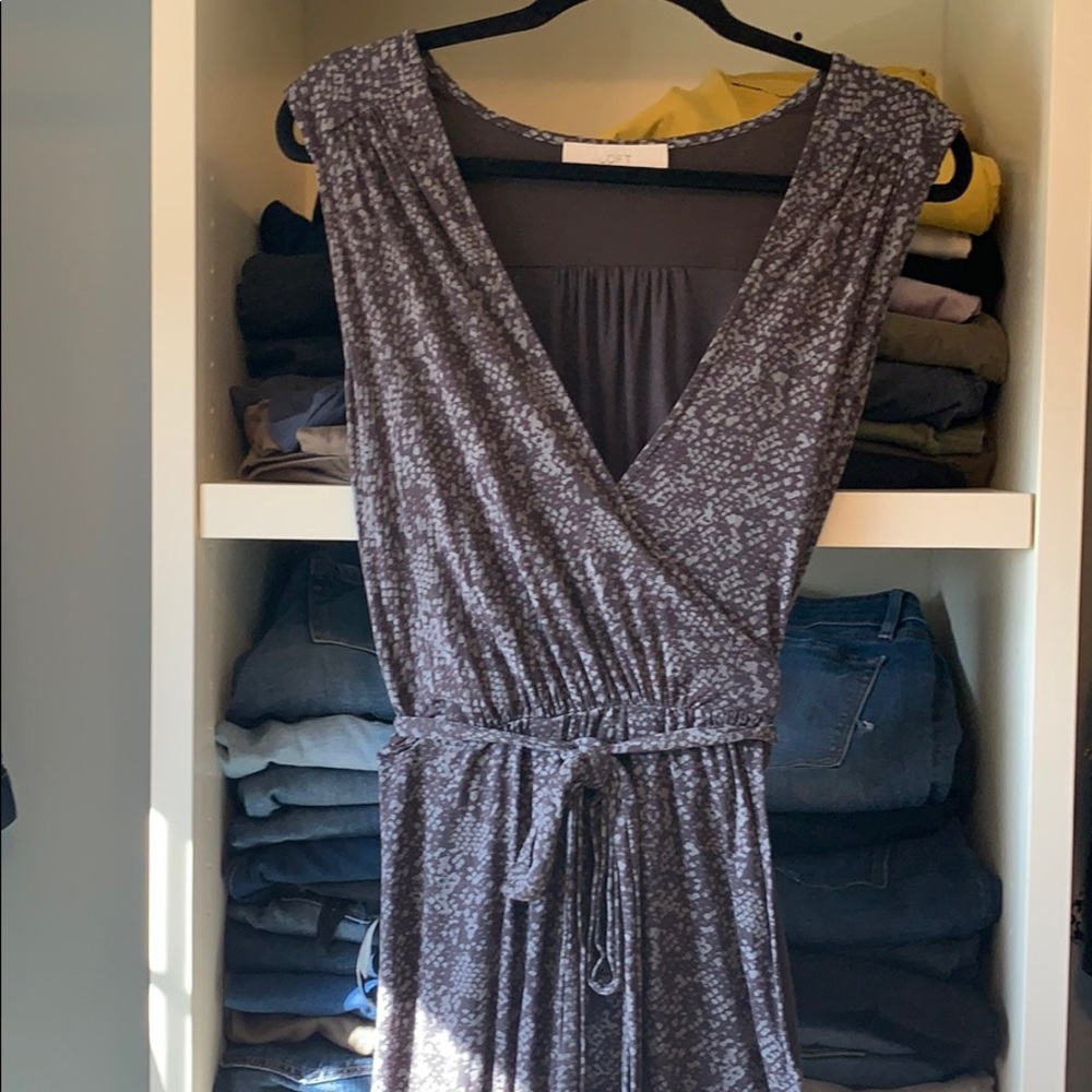 Loft Exotic Print Jersey Wrap Dress